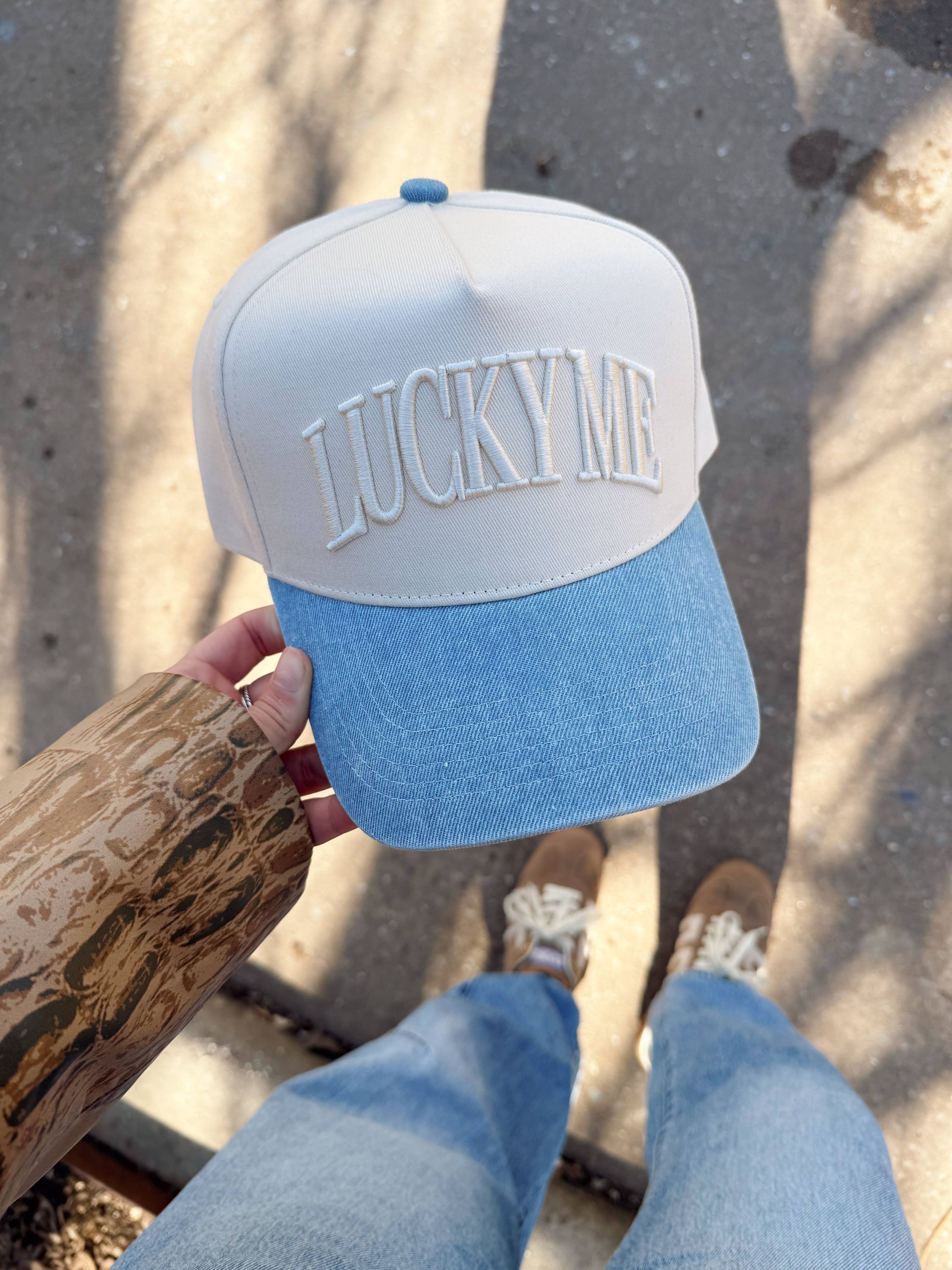 Lucky Me - Denim Vintage Trucker Hat