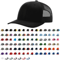 Richardson 112 Classic Premium Trucker Hat, Snapback Cap: Black
