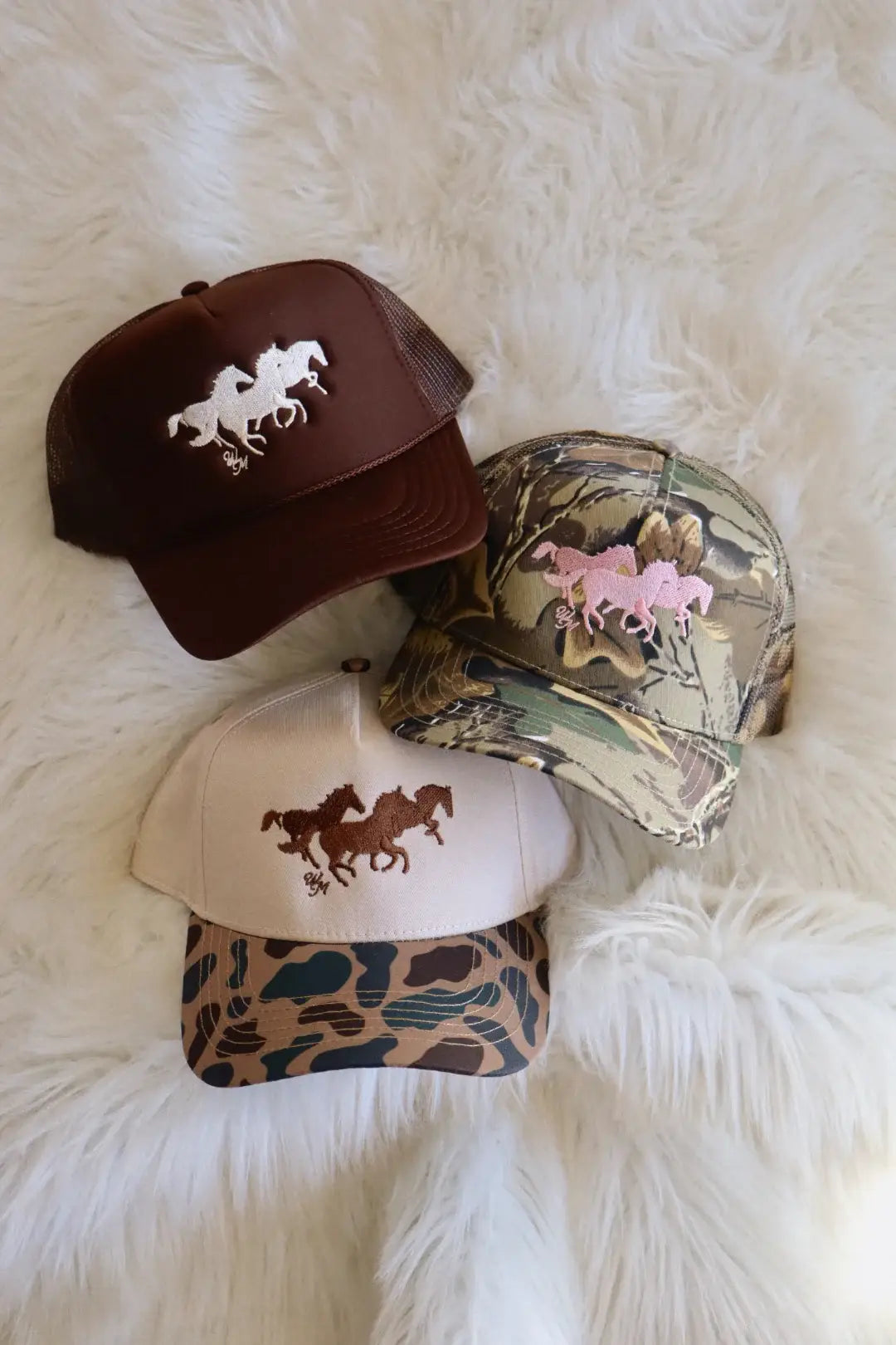 Wild Horses Embroidered Hat: Baseball- Shipping included