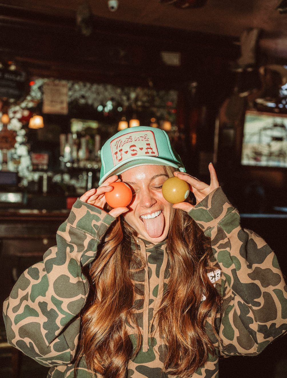 Made in the USA Patch Trucker Hat: White / White/Red Thread