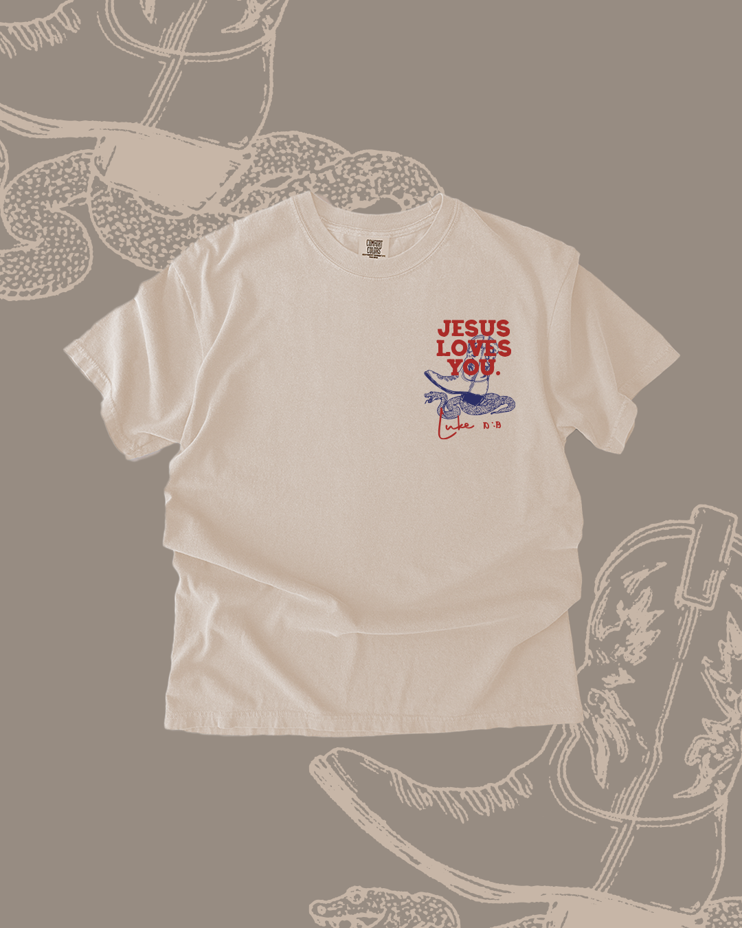 "Tread On Snakes" Comfort Colors Tee || Ivory: M