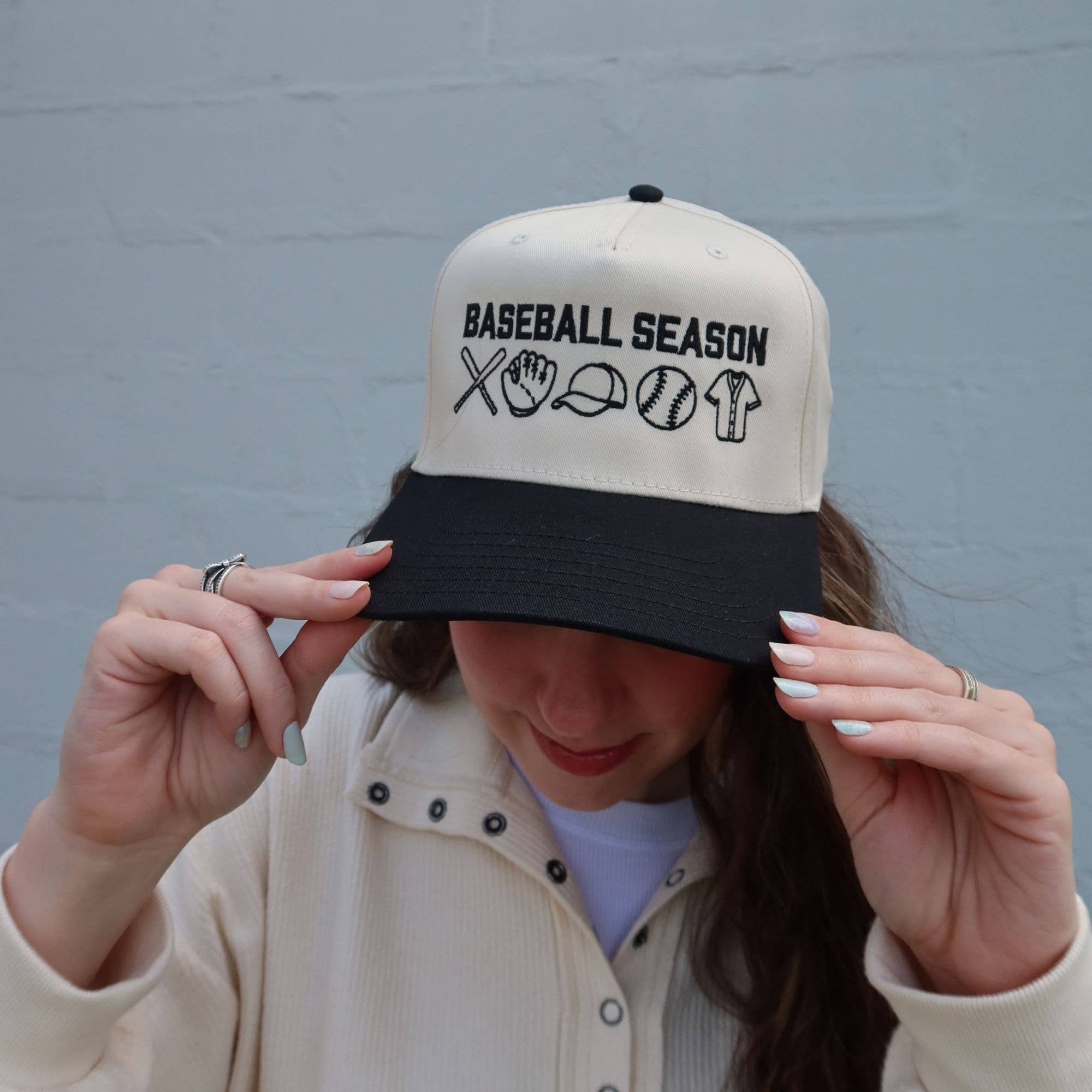Baseball Season Charms Vintage Trucker Hat