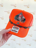 Edgy Spade Trucker Hat: With Chain