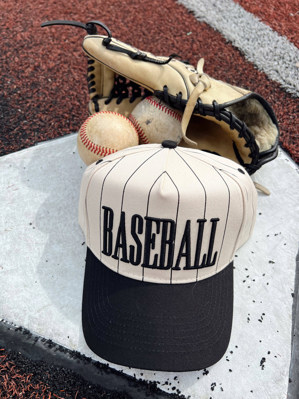 Baseball - Black Stripe Vintage Trucker Hat