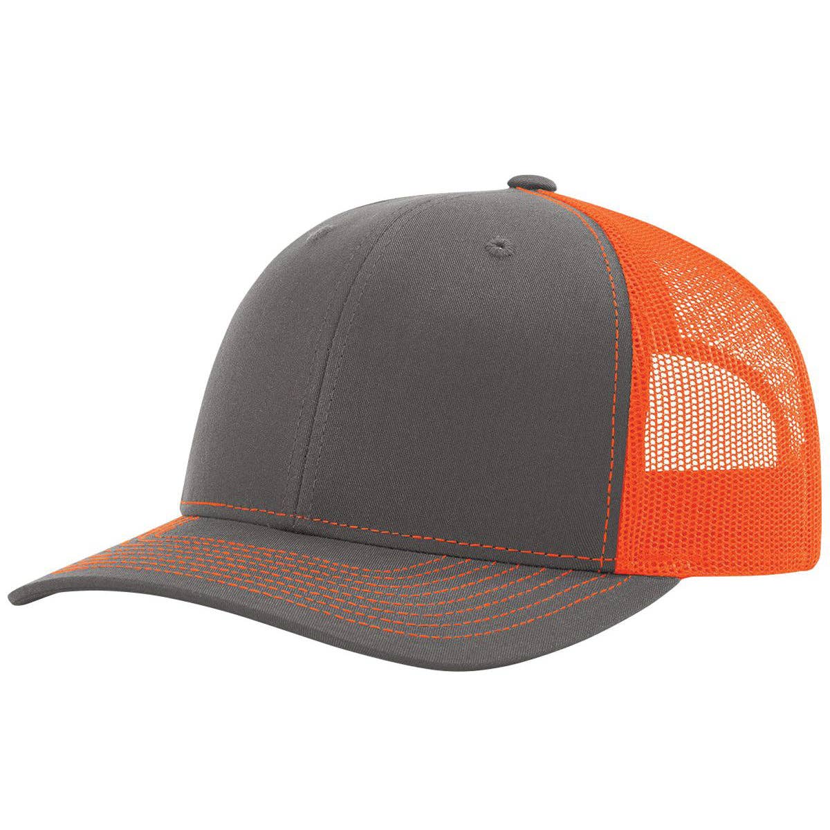 Richardson 112 Classic Premium Trucker Hat, Snapback Cap: Black