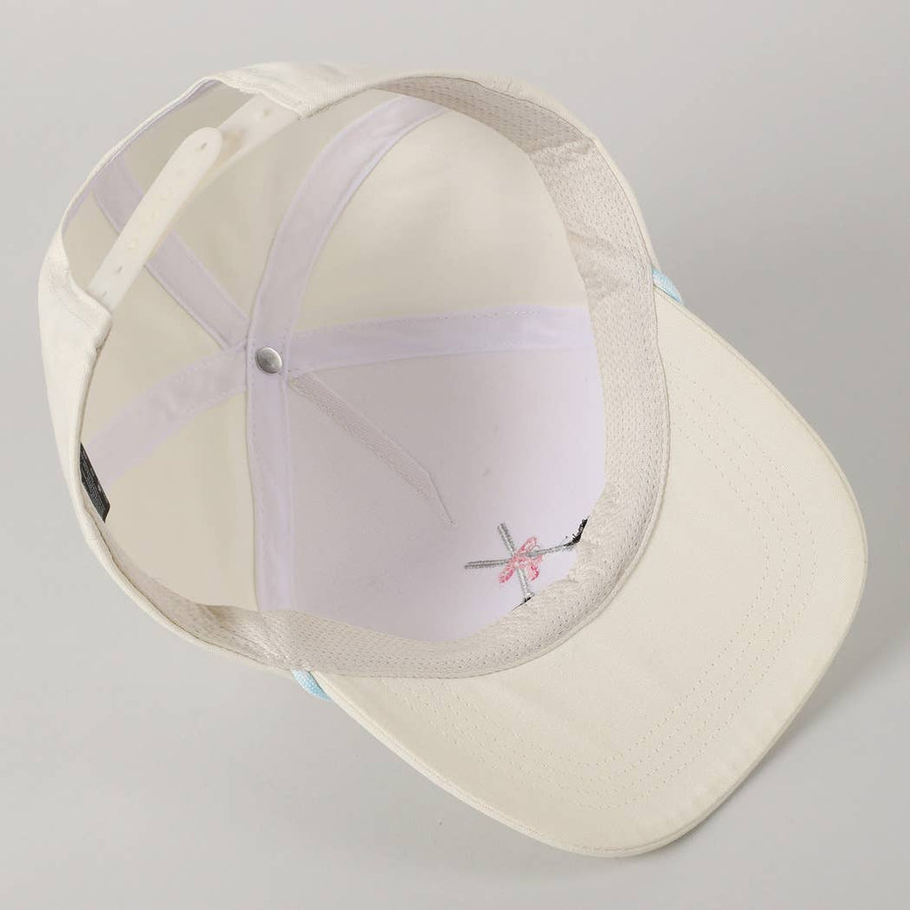 Golf Clubs with Ribbon Embroidered Trucker Hat: Green / ONE SIZE