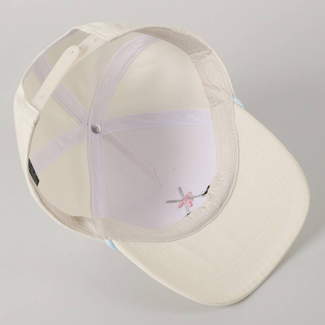 Golf Clubs with Ribbon Embroidered Trucker Hat: Green / ONE SIZE