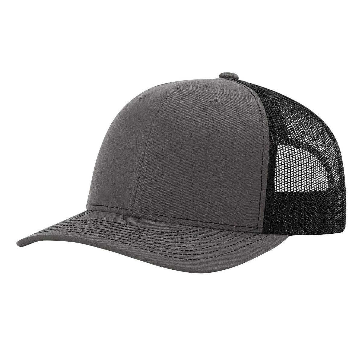 Richardson 112 Classic Premium Trucker Hat, Snapback Cap: Black