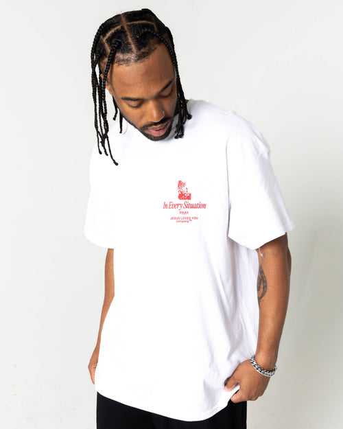 "In Every Situation - Pray." Tee: M