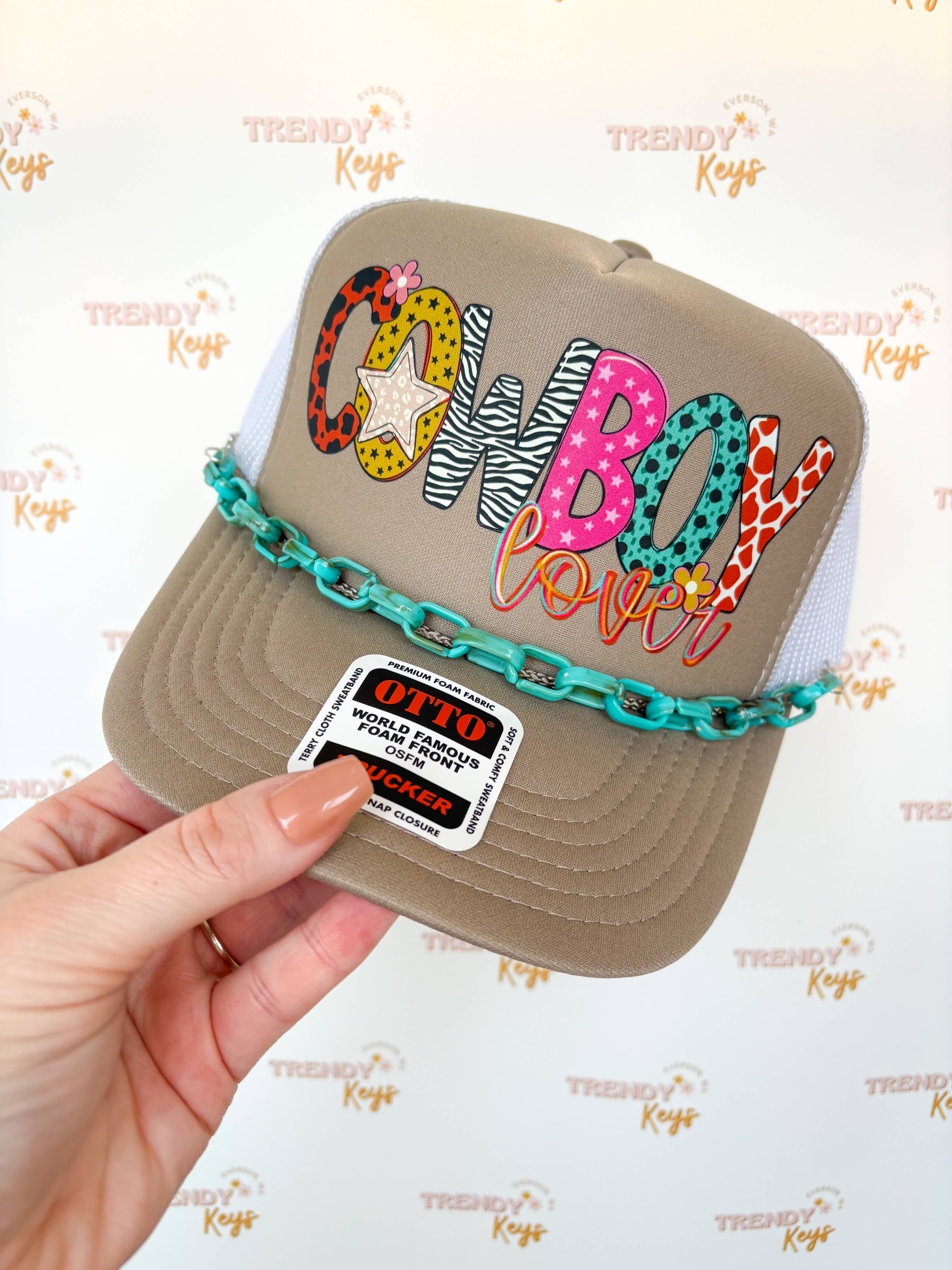 Cowboy Lover Trucker Hat: With Chain