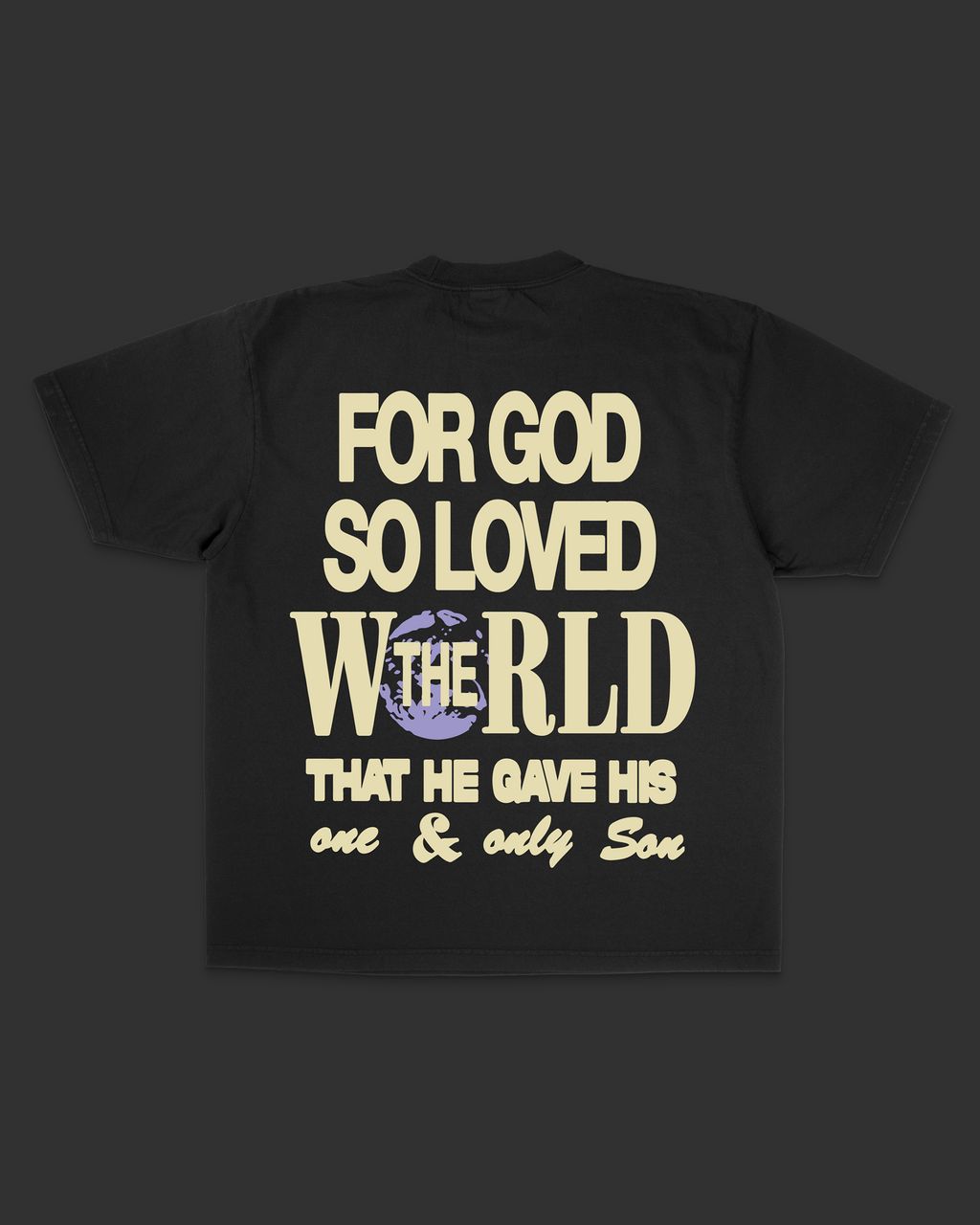 "For God So Loved The World" Tee: M