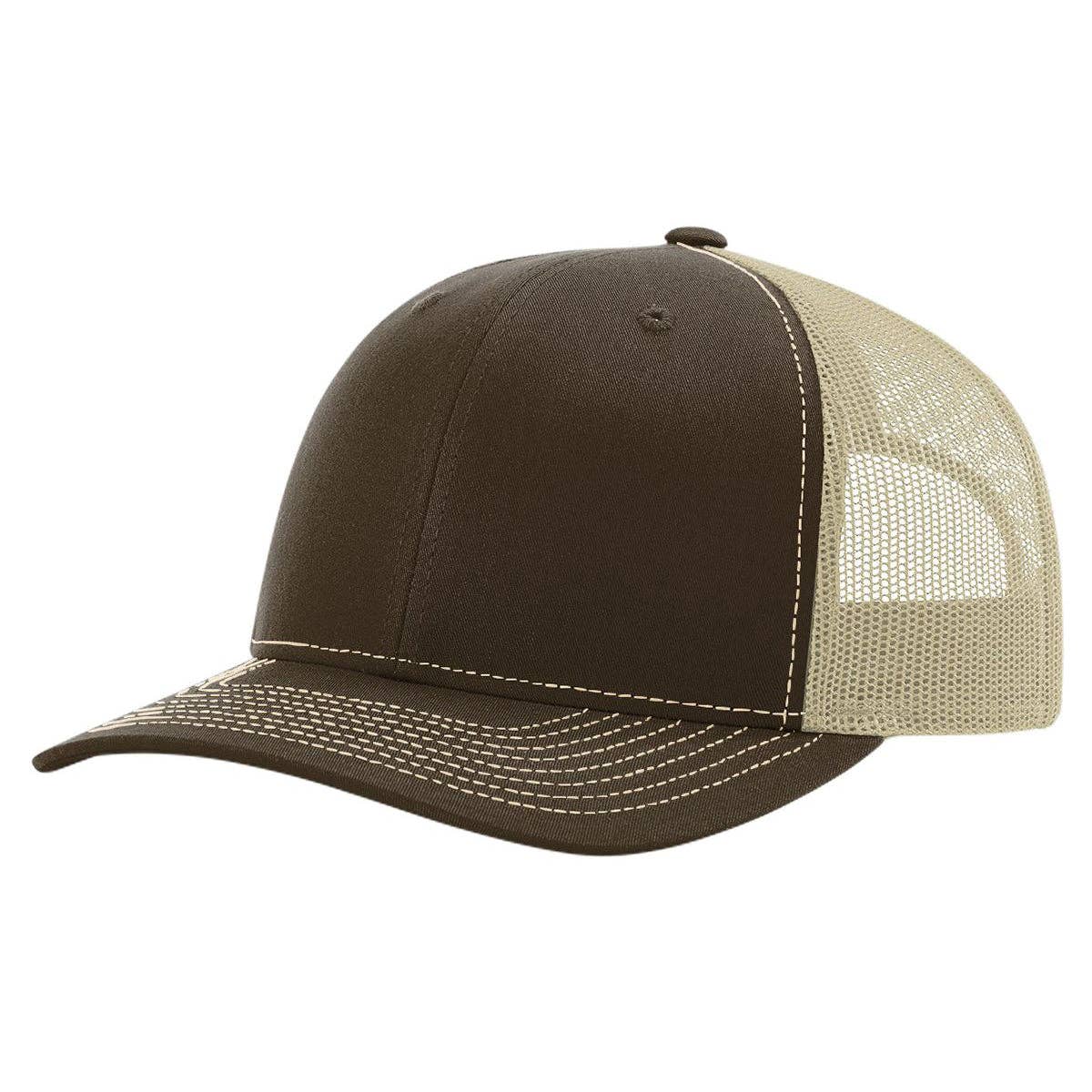 Richardson 112 Classic Premium Trucker Hat, Snapback Cap: Black